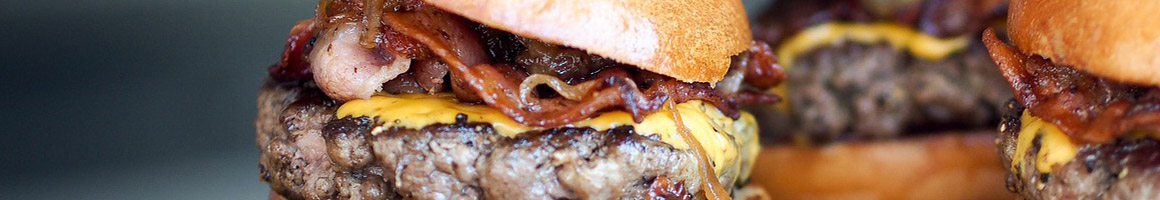 Eating Burger at McNally's Burger Stand restaurant in Kernville, CA.
